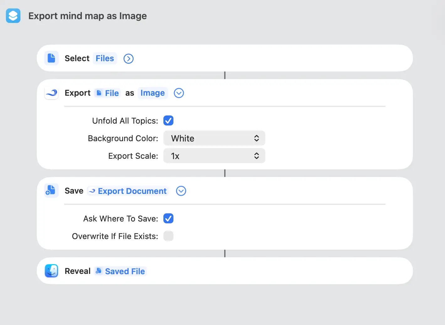 Create workflows using Apple Shortcuts